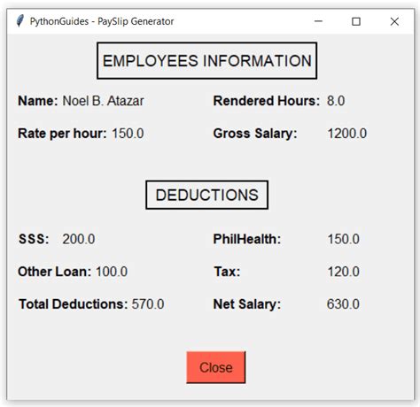 pythos payslip|How to Generate Payslip using Python Tkinter + Video Tutorial.